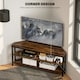 image 4 of HOMCOM 50" TV Stand Cabinet, TV Unit with Storage Shelves, Rustic Brown