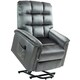 image 1 of HOMCOM Power Lift Recliner Chair for Elderly w/ Remote Control, Dark Grey | Grey
