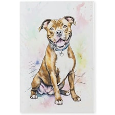 Arora Design Decorative Dog Ceramistone Tile - Staffordshire Bull Terrier