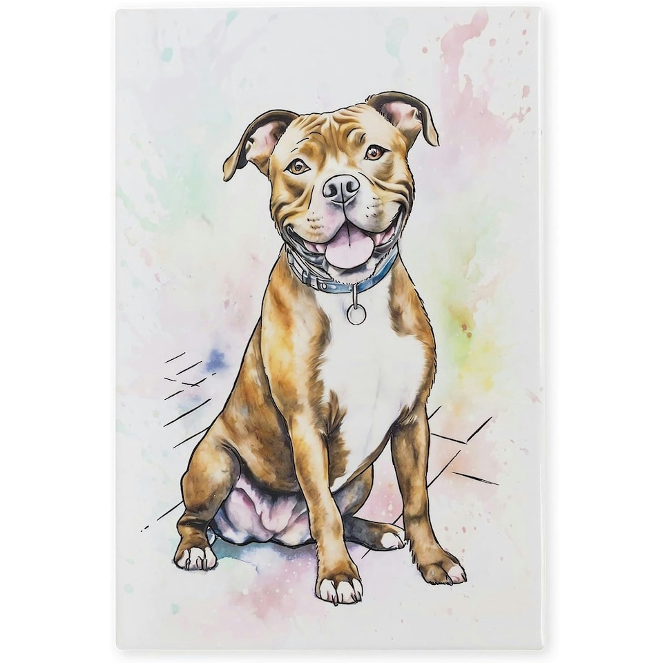 image 1 of Arora Design Decorative Dog Ceramistone Tile - Staffordshire Bull Terrier