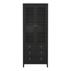 image 2 of Barcelona China Cabinet 2 Glass Doors with 3 Drawers in Matt Black