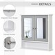 image 6 of kleankin Wall Mounted Mirror Cabinet W/ Double Mirror Doors & Adjustable Shelf