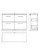 image 2 of Balterley Level Modern Bathroom 4 Drawer Floor Standing Vanity Unit with Worktop & Handles | Grey | Anthracite Woodgrain