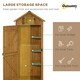 image 3 of Outsunny Wooden Garden Storage Shed Tool Storage Box, 77 x 54 x 179 cm