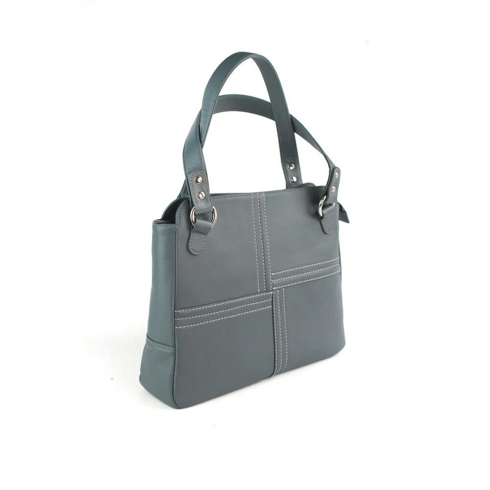 image 1 of Eastern Counties Leather Womens/Ladies Janie Leather Handbag - Denim - One Size | Blue
