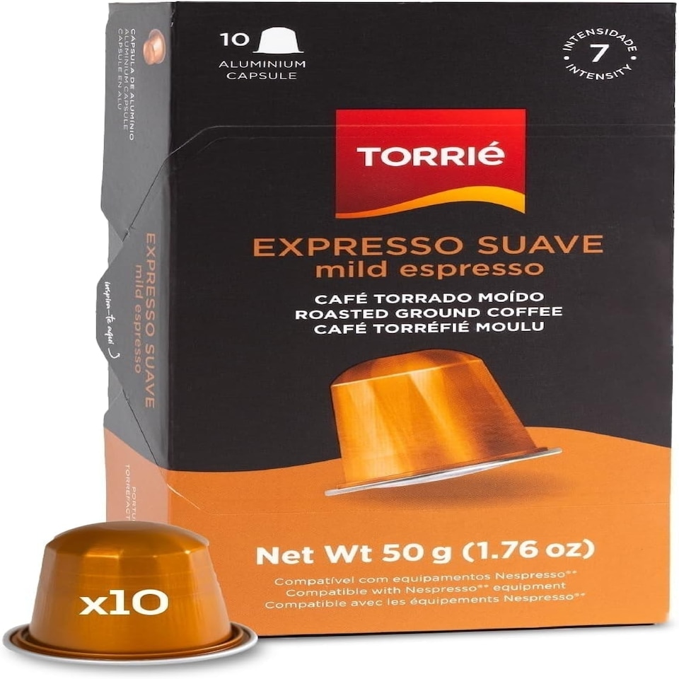 image 1 of Mild Aluminium Nespresso ® Compatible Coffee Capsules (10 Pods)