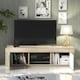 image 3 of TV Unit TV Stand Cabinet Sideboard Oak White High Gloss Storage 130cm