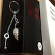 image 7 of Crystals Key & Lock Keychain made with Crystals