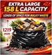 image 4 of Hero Ultimate Heavy Duty Bin Bags 158L Extra Large Refuse Sacks Black 5 Pack 90kg Load Capacity Recycled Plastic
