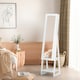 image 2 of HOMCOM Freestanding Jewellery Storage Armoire w/ 2 Mirrors Drawers Hooks Lights