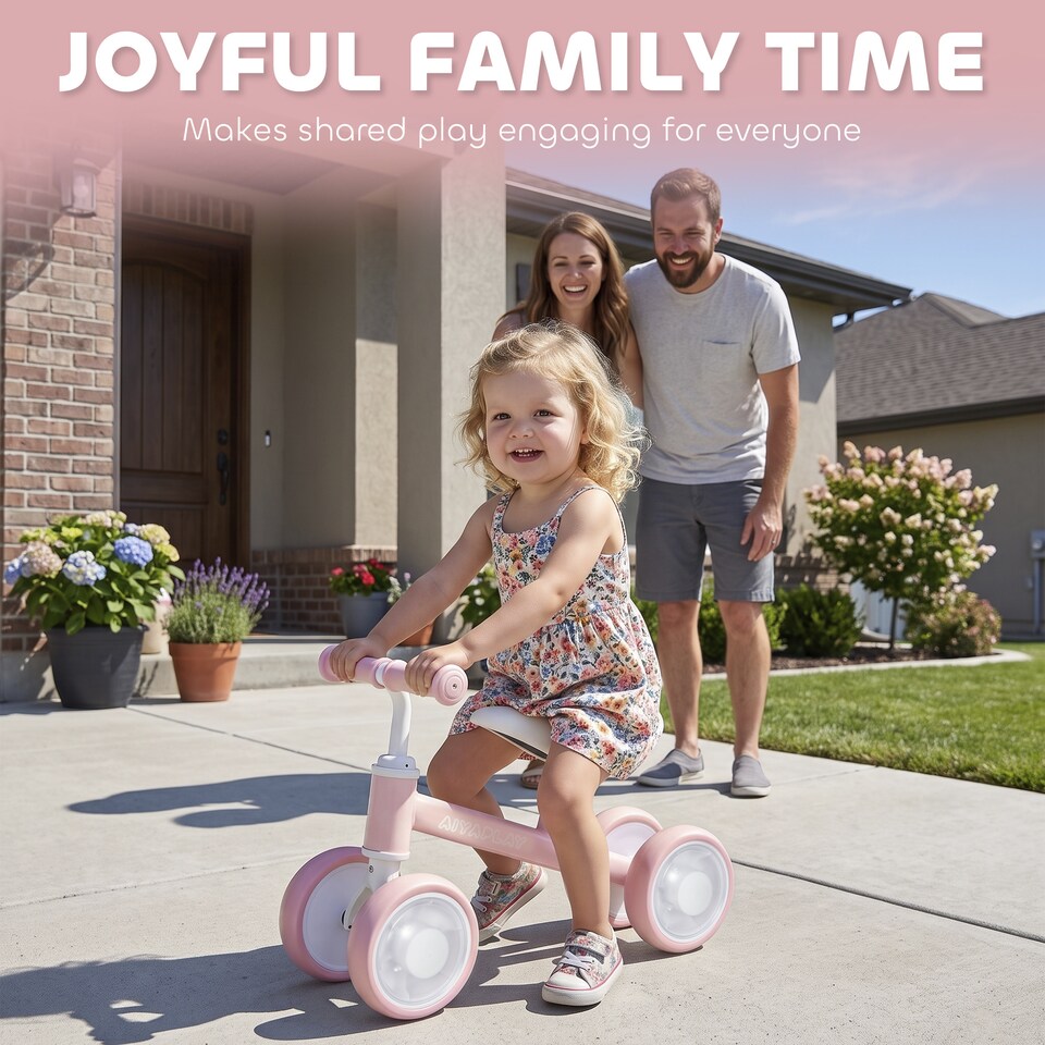 image 1 of AIYAPLAY Baby Balance Bike for 1-2 Year Olds, Light-up Toddler Balance Bike