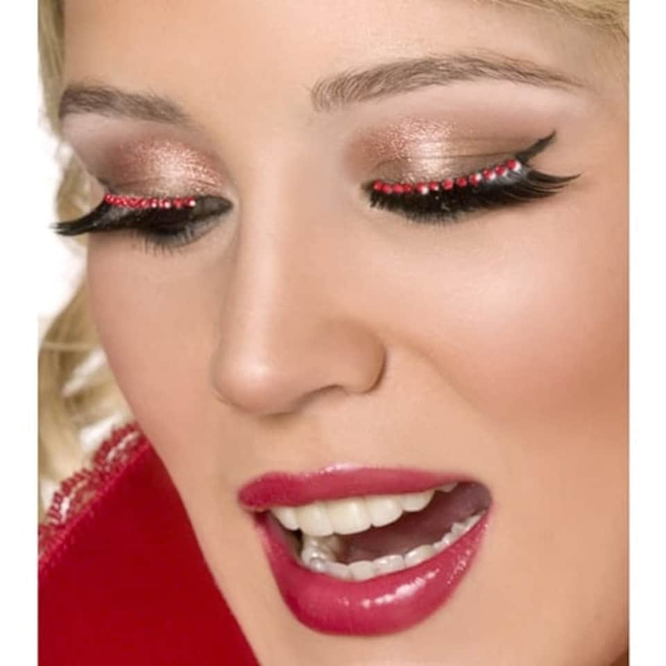 Red Crystal False Eyelashes