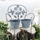 image 1 of Double Garden Planter - Metal - L29 x W46 x H44 cm - Stone Grey