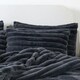 image 2 of Kampala Hill Big Cord Teddy Duvet Cover Set Charcoal Grey | Super King