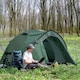 image 2 of Outsunny Compact Camping Tent w/ Vestibule & Mesh Vents for Hiking Green