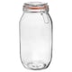 image 1 of Argon Tableware Glass Storage Jar - 2 Litre - 4 Colour Seals Airtight Kitchen Storage Container Preserving Jar