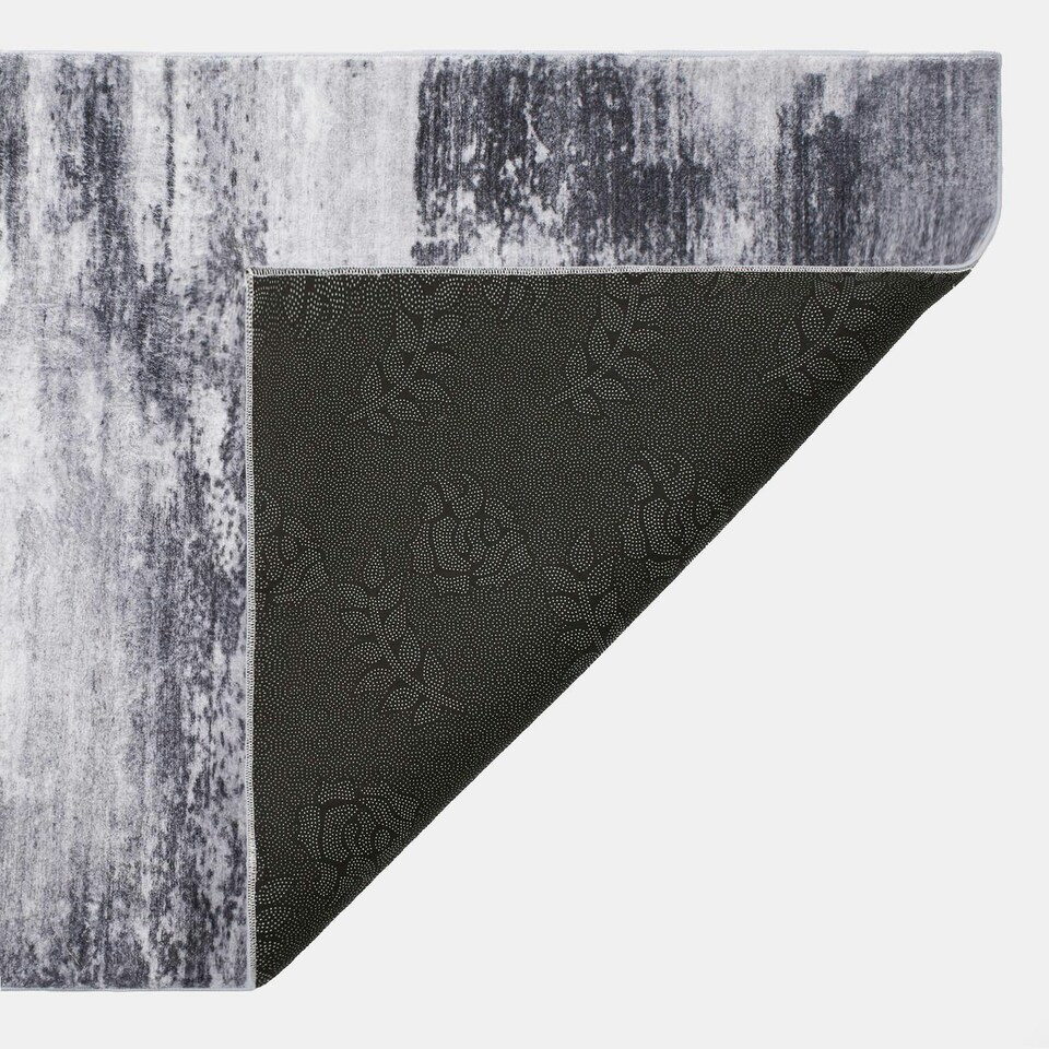 image 1 of OHS Stylish Modern Abstract Carpet Floor Rug, 80x150cm - Grey