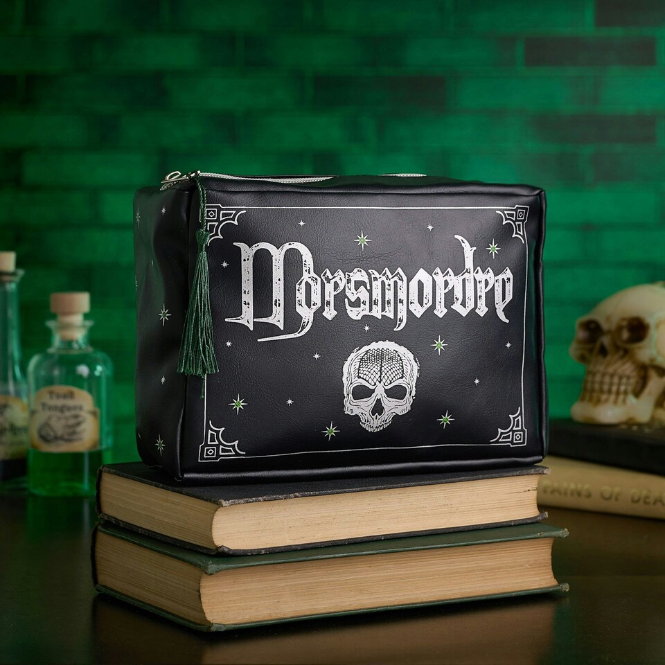 image 1 of Warner Bros Harry Potter Dark Arts Wash Bag - Morsmorde Black
