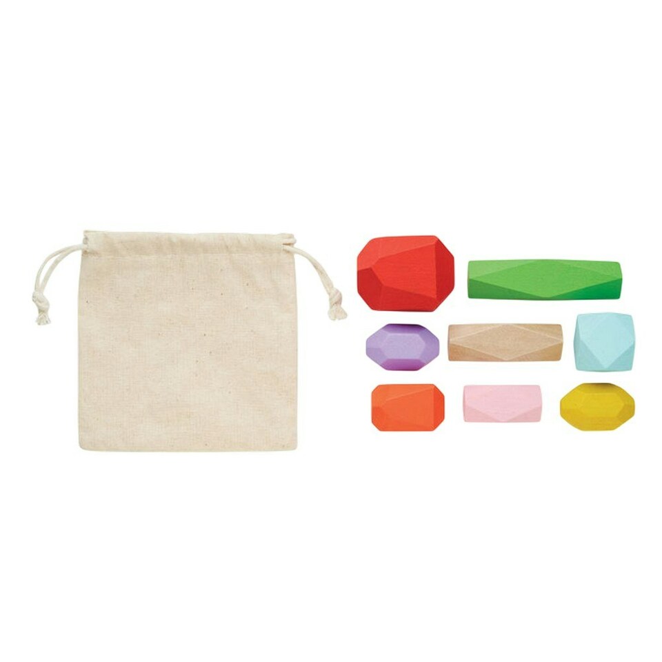 image 1 of MidOcean Dolmen Wood Stacking Rocks (Pack of 8) - Multicoloured - One Size