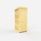 image 1 of 4 x 4 Feet Pent Shed - Double Door Without Windows - Wood - L118 x W127 x H201 cm Brown