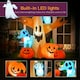 image 4 of HOMCOM Halloween Inflatable Tree Ghost 3 Pumpkins Owl Lighted 4 LED for Lawn