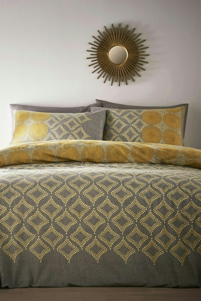 image 1 of Joel Duvet Cover Set - King - Yellow | Yellow | King