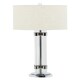 image 1 of Interiors by Premier Matte Silver and Ivory Table Lamp Silver
