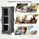 image 9 of COSTWAY 3 Tier Folding Cupboard 139cm Camping Storage Table Grey