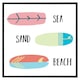 image 2 of Sea, sand, surf, beach (Picture Frame) Brown | Oak | XL