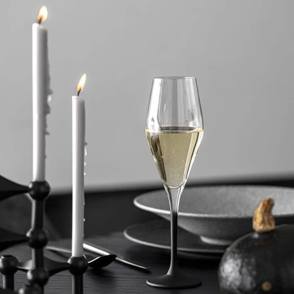 image 1 of Villeroy & Boch Manufacture Rock Noire Set of 4 Champagne Flutes