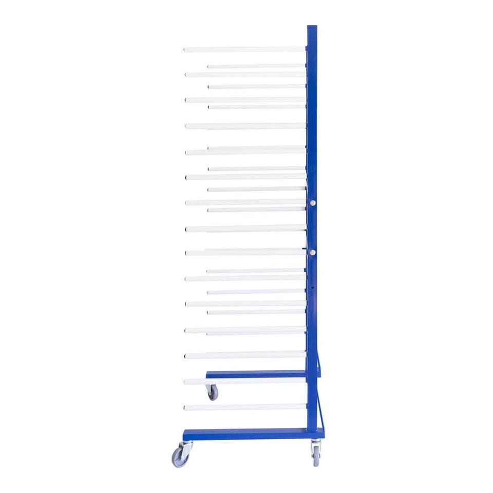 image 1 of Combi Spray Drying Rack Trolley x 5 & 4 Connectors | Blue