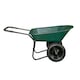 image 9 of Heavy Duty 2 Wheel Outdoor Pneumatic Plastic Garden Wheelbarrow in Green