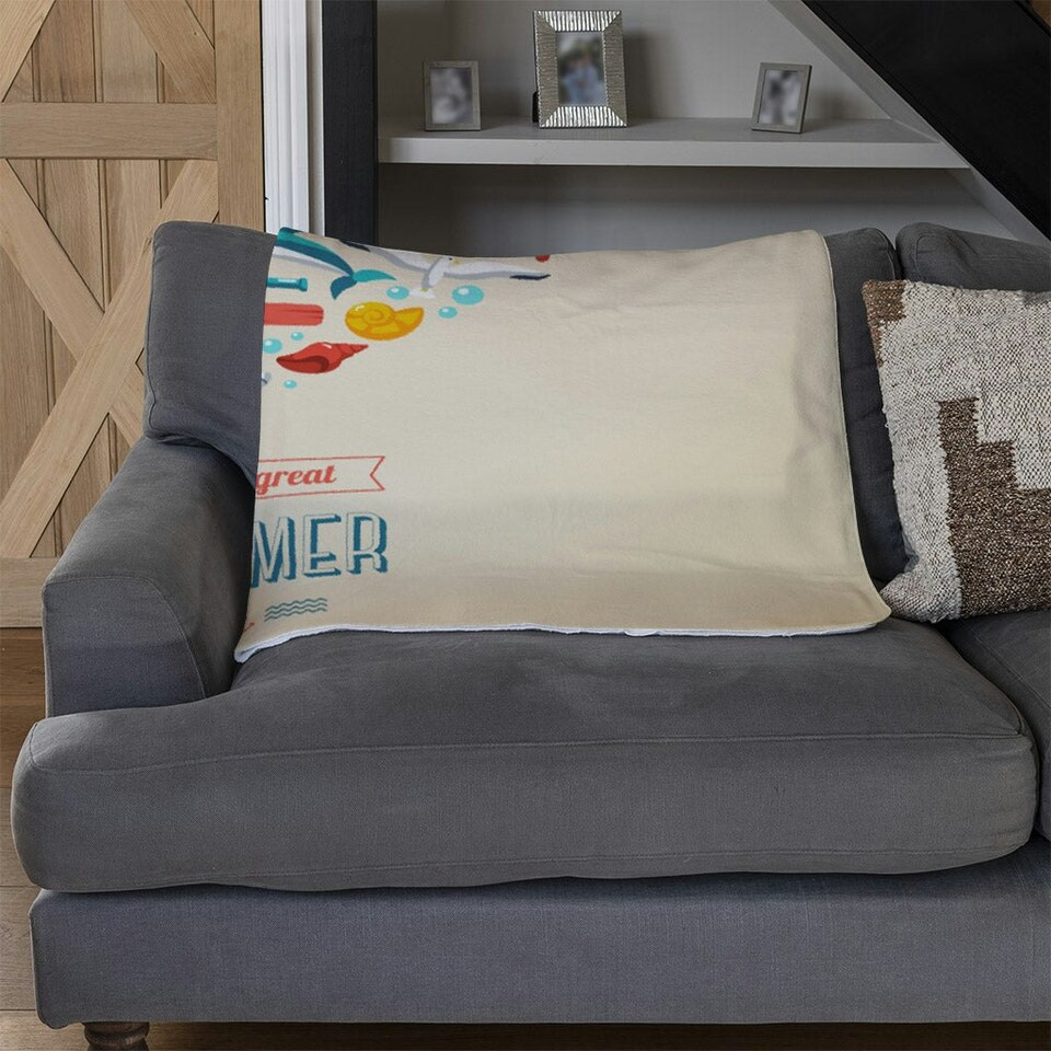 image 1 of Love Heart of Sealife & Nautical Items (Blanket)