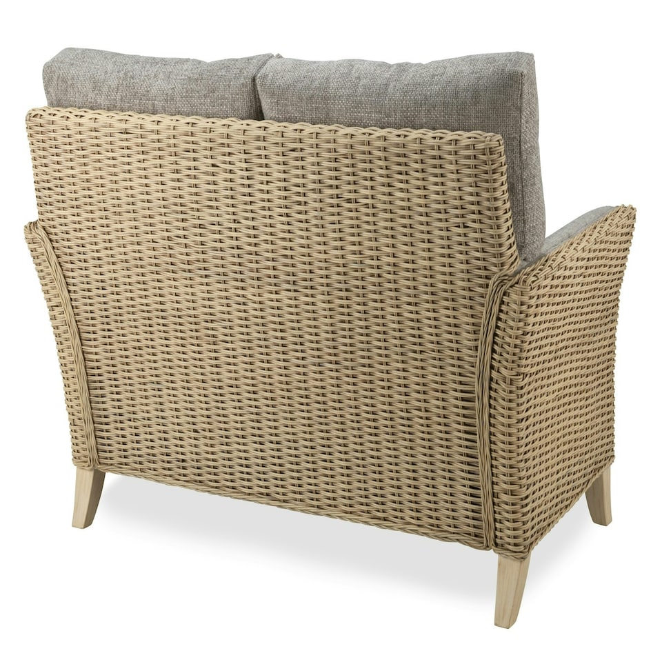 image 1 of Desser Arlington Natural Wash Rattan 2 Seater Sofa Set in Jubilee Grey - Conservatory Sofa Suite