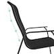 image 7 of Yaheetech Set of 2 Outdoor Texteline Stackable Dining Chairs with Backrest-Black | Black | Black | One Size