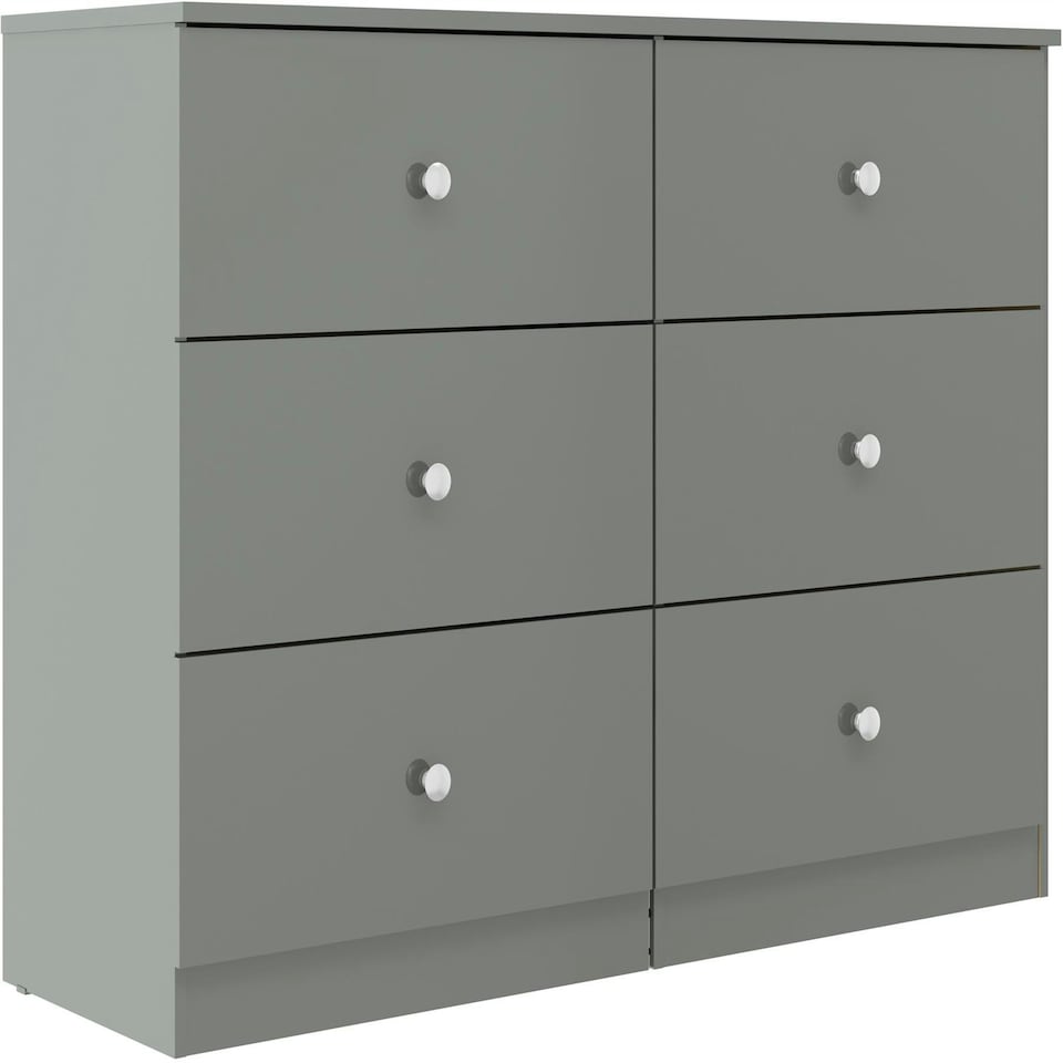 image 1 of Denver 6 Drawer Chest Grey