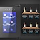 image 5 of HOMCOM Mini Table Top Wine Fridge, 6 Bottle, 17L, 8-18℃, 26.5cm Quiet Under Counter Wine Cooler Fridge with Glass Door, LED Light, Digital Touch Screen, Temperature Control