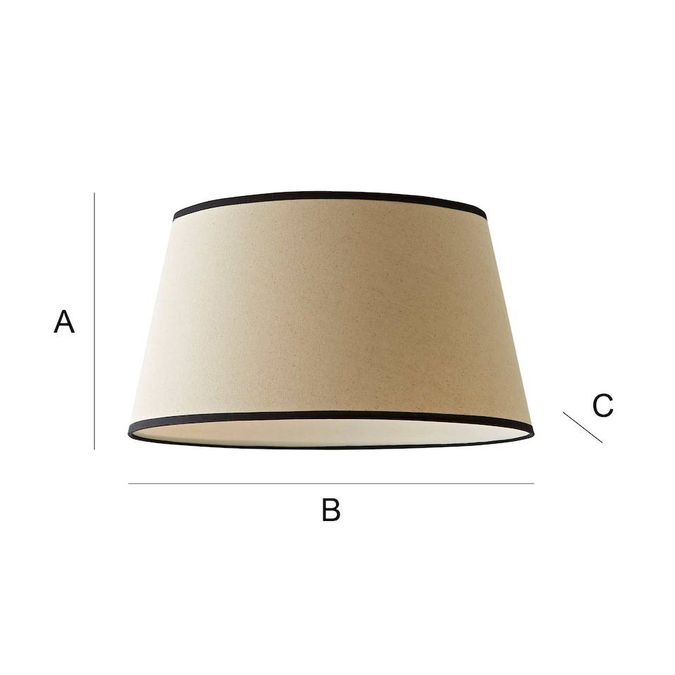 image 1 of ValueLights Aspen Large Black Trim Tapered Lamp Shade | Black