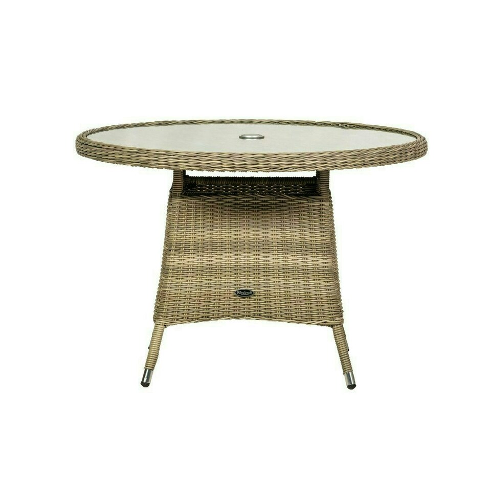 image 1 of Wentworth 4 Seater Round Imperial Dining Set - Synthetic Rattan - H74 x W110 x L110 cm - Beige