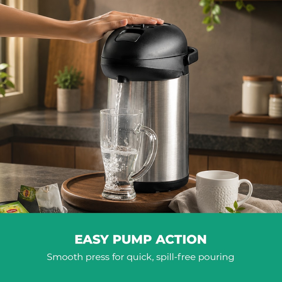image 1 of Royalford 4L Insulated Vacuum Thermal Flask Jug