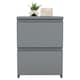 image 10 of Vida Designs Denver 2 Drawer Bedside Chest Cabinet Table Nightstand, Grey