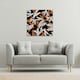 image 2 of White & Orange Olive Leaves (Canvas Print) 127 x 127 x 4cm