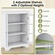 image 7 of COSTWAY Bathroom Floor Cabinet Display Storage White White