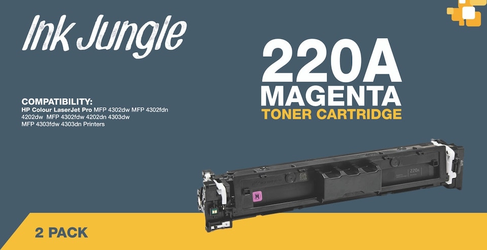 image 1 of 2x Compatible HP 220A Magenta Toner Cartridges | Pink | 2