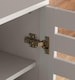 image 4 of Oslo 3 Door Wooden Shoe Storage Cabinet Rack Stand Cupboard Slatted Doors | Grey