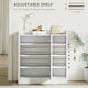 image 9 of HOMCOM Shoe Storage Cabinet Footwear Rack Stand w/Adjustable Shelves White