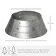 image 3 of HOMCOM 66cm Christmas Tree Collar with Hollow Snowflake Patterns Silver