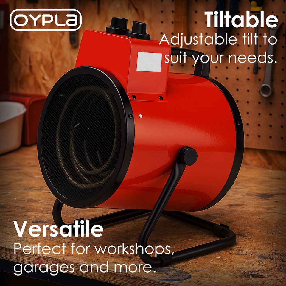 image 1 of 3kW Tilting Electric Industrial Workshop Garage Space Fan Heater