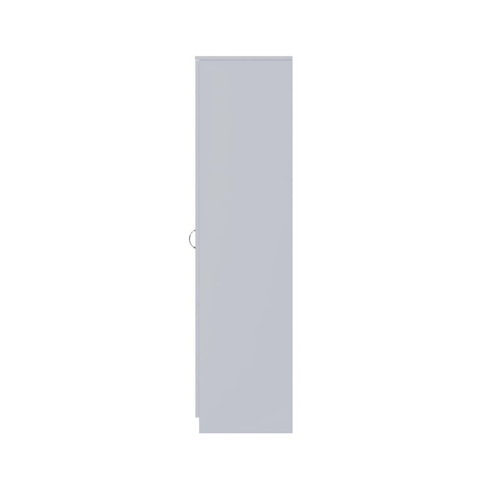 image 1 of FWStyle Chilton 3 Door Wardrobe With Mirror - Grey Gloss Front Grey
