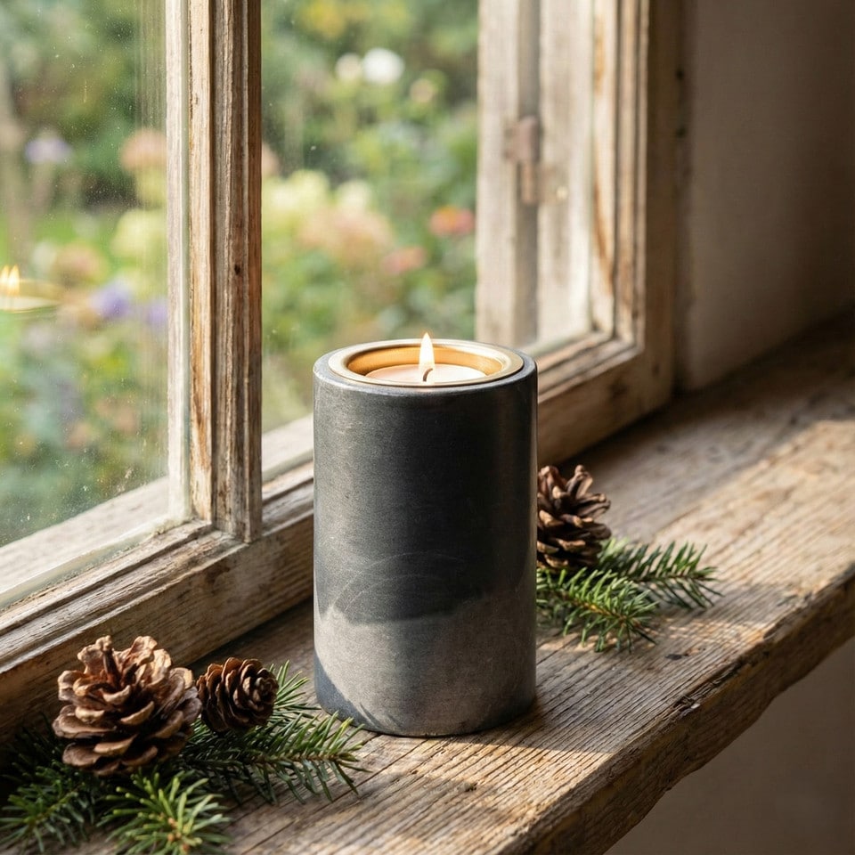 image 1 of Natural Marble Stone Votive Tea Light Candle Holder Home Decor Centrepiece Gift | Multi | 2 Holder 7cm